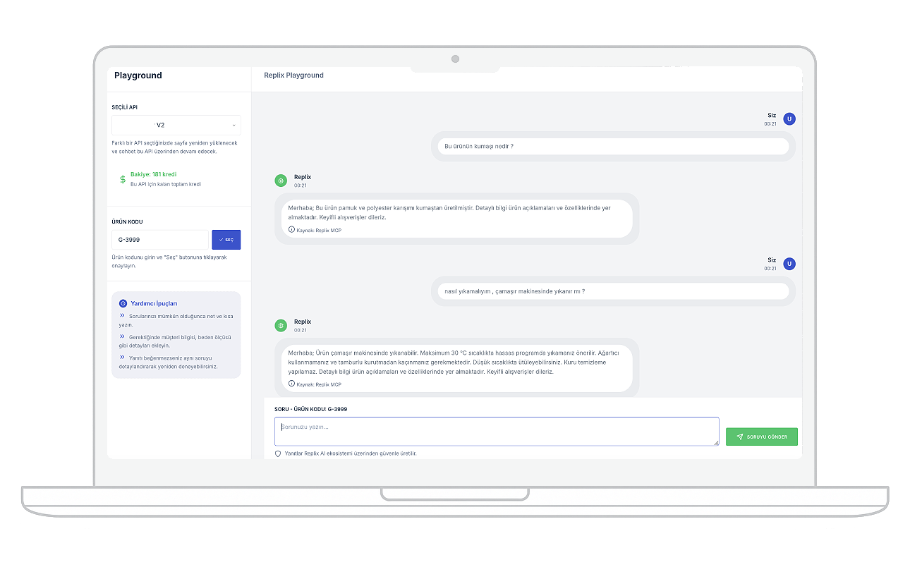 Replix Playground yapay zekâ simülatörü