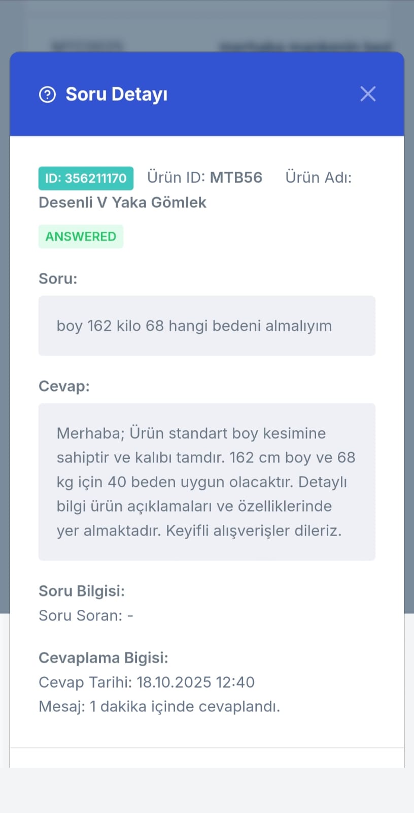 Replix canlı sohbet paneli